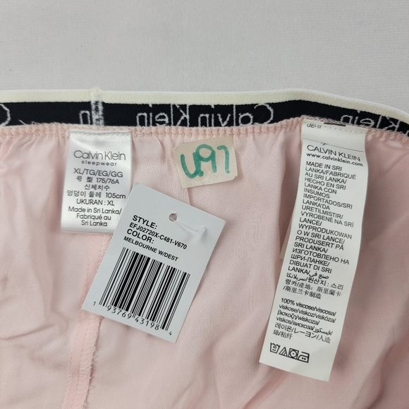 NWT Calvin Klein pink Elastic waist sleepwear sleepshorts size XL - Picture 5 of 5